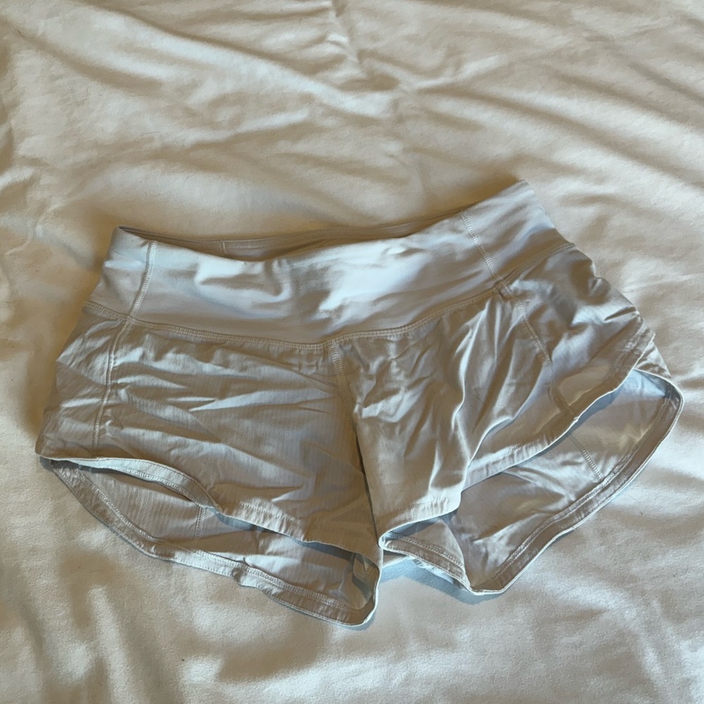 White shorts, Lululemon